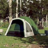Berkfield Home Modern Camping Tent Dome 3-Person Green Quick Release