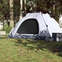 Berkfield Home White Camping Tent 5-Person White Blackout Fabric Quick Release