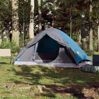 Berkfield Home Modern Camping Tent Dome 2-Person Blue Waterproof