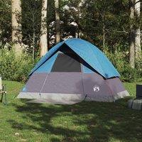 Berkfield Home Modern Camping Tent Dome 2-Person Blue Waterproof