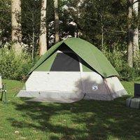 Berkfield Home Modern Camping Tent Dome 2-Person Green Waterproof