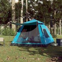 Berkfield Home Modern Camping Tent Dome 5-Person Blue Quick Release