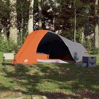 Berkfield Home Modern Camping Tent Dome 4-Person Orange Waterproof