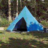 Berkfield Home Modern Camping Tent Tipi 4-Person Blue Waterproof