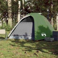 Berkfield Home Modern Camping Tent Dome 4-Person Green Waterproof