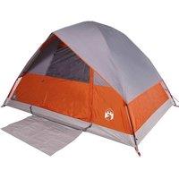 Berkfield Home Modern Camping Tent Dome 4-Person Orange Waterproof