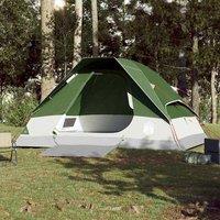 Berkfield Home Modern Camping Tent Dome 4-Person Green Waterproof