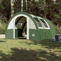 Berkfield Home Modern Camping Tent Tunnel 4-Person Green Waterproof