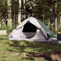 Berkfield Home Modern Camping Tent Dome 4-Person Green Waterproof