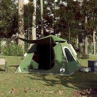 Berkfield Home Modern Camping Tent Dome 4-Person Green Quick Release