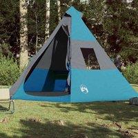 Berkfield Home Modern Camping Tent Tipi 7-Person Blue Waterproof