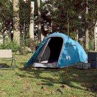 Berkfield Home Modern Camping Tent Tunnel 2-Person Blue Waterproof