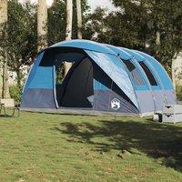 Berkfield Home Modern Camping Tent Tunnel 5-Person Blue Waterproof