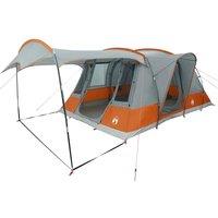 Berkfield Home Modern Camping Tent Tunnel 5-Person Grey & Orange Waterproof
