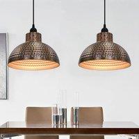 Berkfield Home Elegant Ceiling Lamps 2 pcs Semi-spherical Copper Colour