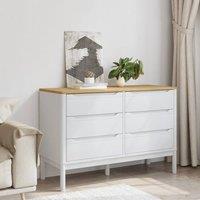 Berkfield Home Beautiful Chest of Drawers FLORO White Solid Wood Pine