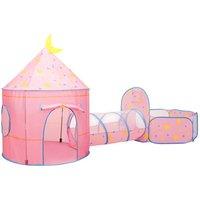 Berkfield Home Durable Children Play Tent Pink 301x120x128 cm | Size: 301 x 120 x 128 cm