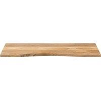 Berkfield Home Beautiful Desk Top with Curve 140x60x2.5 cm Solid Wood Rough Mango in Brown