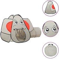 Berkfield Home Durable Elephant Children Play Tent with 250 Balls Grey 174x86x101 cm | Size: 174 x 86 x 101 cm