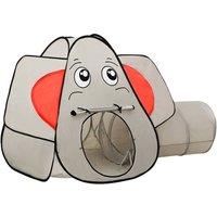 Berkfield Home Durable Elephant Children Play Tent with 250 Balls Grey 174x86x101 cm | Size: 174 x 86 x 101 cm