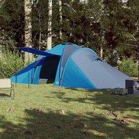 Berkfield Home Modern Family Tent Dome 6-Person Blue Waterproof