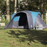 Berkfield Home Modern Family Tent Dome 6-Person Blue Waterproof