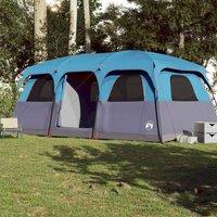 Berkfield Home Modern Family Tent Cabin 9-Person Blue Waterproof