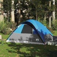 Berkfield Home Modern Family Tent Dome 6-Person Blue Waterproof