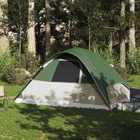 Berkfield Home Modern Family Tent Dome 6-Person Green Waterproof