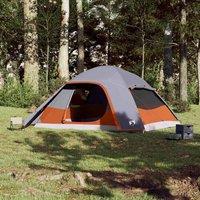Berkfield Home Modern Family Tent Dome 6-Person Grey Waterproof