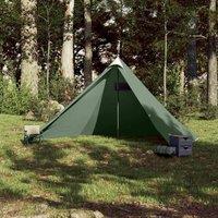 Berkfield Home Modern Family Tent Tipi 7-Person Green Waterproof