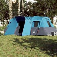 Berkfield Home Modern Family Tent Tunnel 16-Person Blue Waterproof