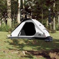 Berkfield Home White Family Tent Dome 6-Person White Blackout Fabric Waterproof