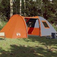 Berkfield Home Modern Family Tent Dome 6-Person Orange Waterproof