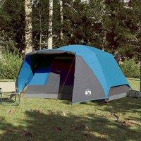 Berkfield Home Modern Family Tent with Porch 6-Person Blue Waterproof