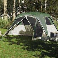 Berkfield Home Modern Family Tent with Porch 6-Person Green Waterproof
