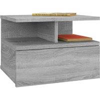Berkfield Home Decorative Floating Nightstand Grey Sonoma 40x31x27 cm Engineered Wood | Size: 40 x 31 x 27 cm