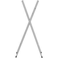 Berkfield Home Durable Folding Bar Table Legs Silver 45x53x108 cm Galvanised Steel | Size: 45 x 53 x 108 cm