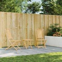 Berkfield Home Beautiful Folding Garden Chairs 2 pcs 46x66x99 cm Bamboo in Brown | Size: 46 x 66 x 99 cm