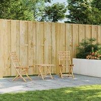 Berkfield Home Beautiful Folding Garden Chairs 2 pcs 43x54x88 cm Bamboo in Brown | Size: 43 x 54 x 88 cm