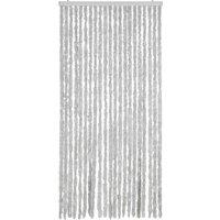 Berkfield Home Soft Fly Curtain Grey 90x220 cm Chenille