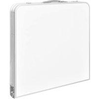 Berkfield Home Durable Foldable Camping Table Height Adjustable Aluminium 120 x 60 cm in White