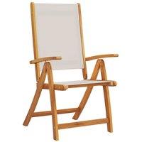 Berkfield Home Beautiful Folding Garden Chairs 2 pcs Solid Wood Acacia & Textilene in Brown