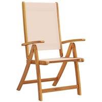 Berkfield Home Beautiful Folding Garden Chairs 4 pcs Solid Wood Acacia & Textilene in Brown