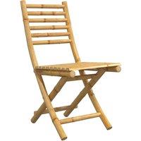 Berkfield Home Beautiful Folding Garden Chairs 4 pcs 43x54x88 cm Bamboo in Tan | Size: 43 x 54 x 88 cm