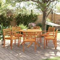 Berkfield Home Beautiful Garden Chairs 6 pcs 59x55x85 cm Solid Wood Acacia in Tan | Size: 59 x 55 x 85 cm