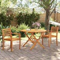Berkfield Home Beautiful Garden Chairs 2 pcs 59x55x85 cm Solid Wood Acacia in Brown | Size: 59 x 55 x 85 cm