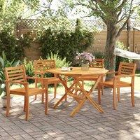 Berkfield Home Beautiful Garden Chairs 4 pcs 59x55x85 cm Solid Wood Acacia in Brown | Size: 59 x 55 x 85 cm