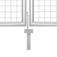 Berkfield Home Durable Garden Gate Steel 350x75 cm Silver