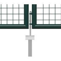 Berkfield Home Durable Garden Gate Steel 400x150 cm Green